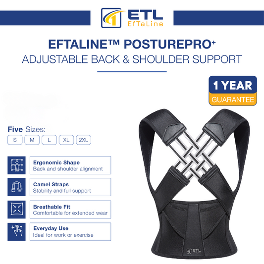 Eftaline™ PosturePro+ Adjustable Back & Shoulder Support