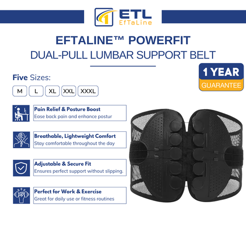 Eftaline™ PowerFit Dual-Pull Lumbar Support Belt