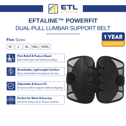 Eftaline™ PowerFit Dual-Pull Lumbar Support Belt